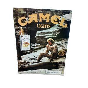 1983 Camel Lights Cigarettes Ad River Explorer Scene Vintage Print Ad